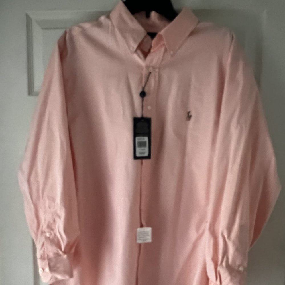 Polo Ralph Lauren Men Classic Fit Shirt Orange 17-32/33 MSRP $125